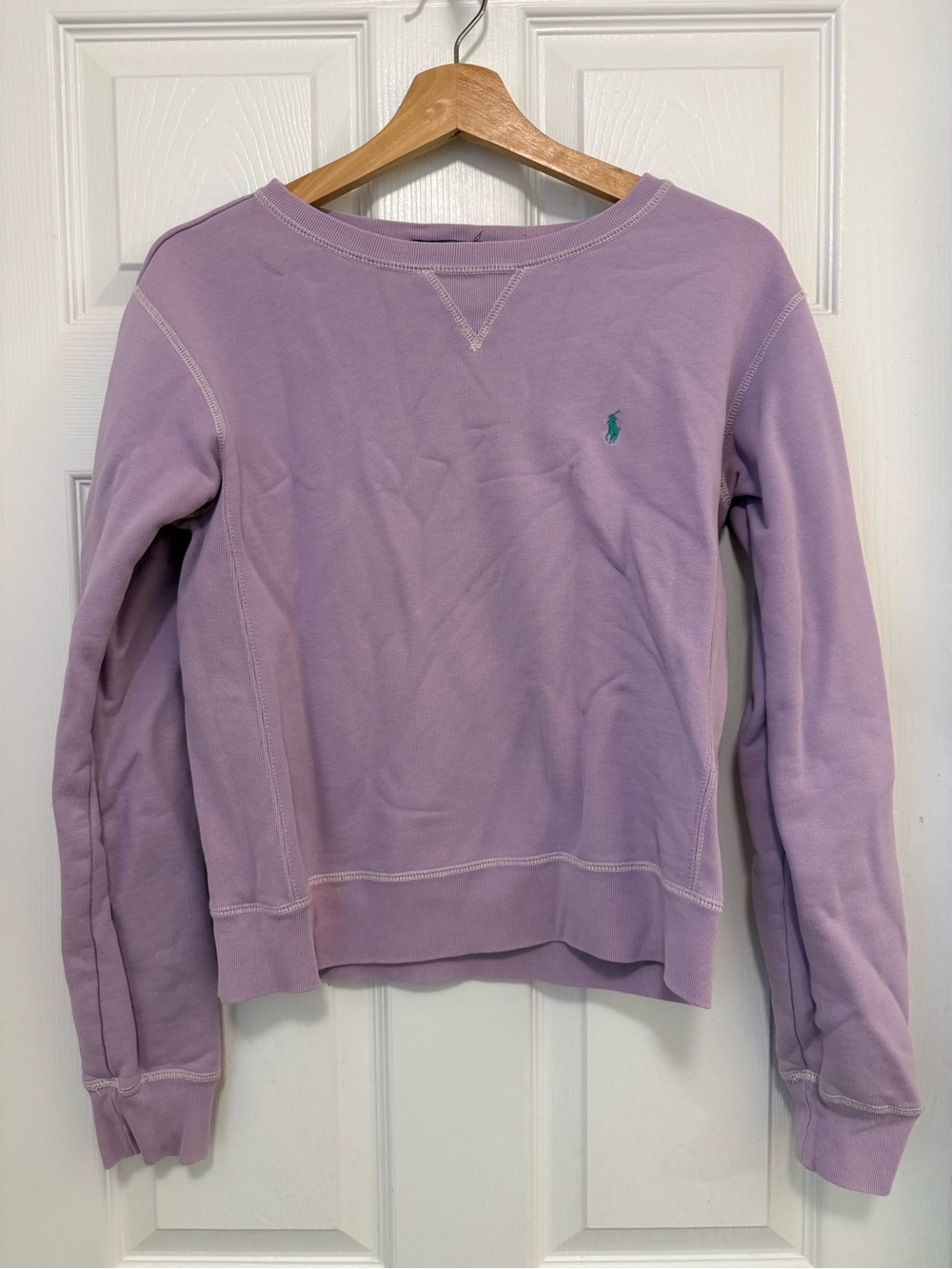 EUC Vintage Ralph Lauren Sport Lavender Crewneck Terry Fleece Sweatshirt